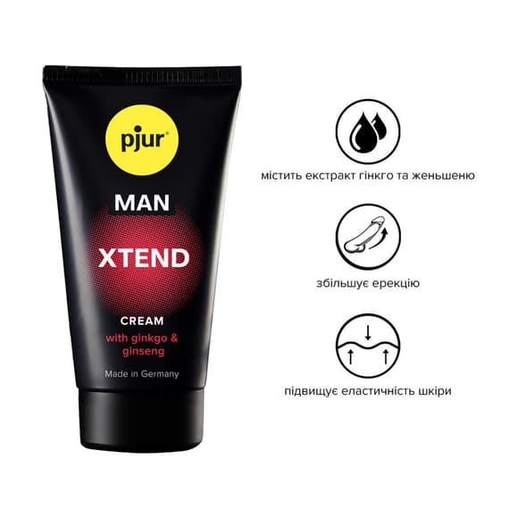 Крем-стимулятор для пеніса pjur MAN Xtend Cream 50 мл, з екстрактами гінкго та женьшеню