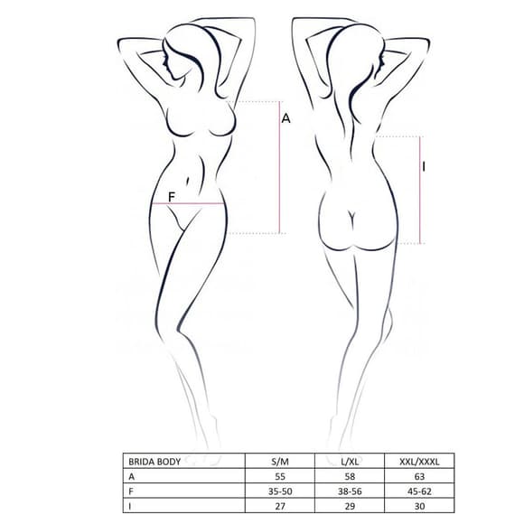 Распродажа!!! Боди BRIDA BODY black XXL/XXXL - Passion Exclusive