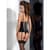 Корсет із пажами MONTANA CORSET black L/XL — Passion Exclusive, трусики
