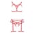 Комплект білизни Passion Exclusive MAGALI SET OpenBra S/M, red, стрепи, ліф, трусики і пояс