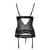 Корсет з відкритими грудьми Passion Exclusive NORTH CORSET S/M, black, пажі, трусики, шнурівка