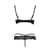 Комплект белья Passion Exclusive NORTH SET L/XL, black, лиф и трусики с элементами под латекс