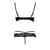 Комплект белья Passion Exclusive NORTH SET S/M, black, лиф и трусики с элементами под латекс