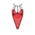 Боді з високим вирізом стегна Passion Exclusive AKITA BODY L/XL, red