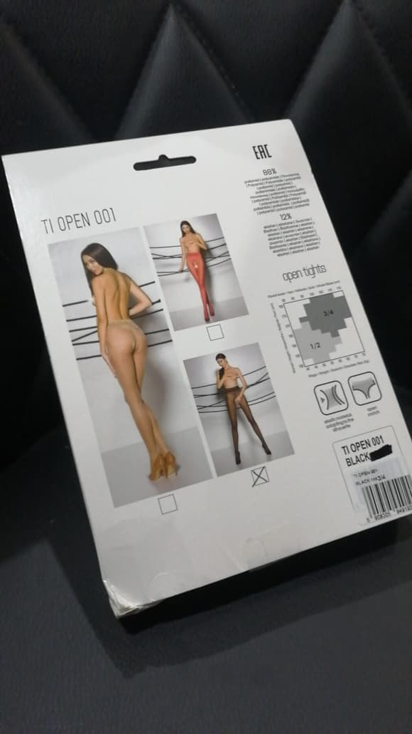 Эротические колготки Passion TIOPEN 001 3/4 (20 den), nero (мятая упаковка!!!)