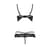 Комплект белья Passion Exclusive SARIA SET OpenBra S/M, black, стрэпы, откртый лиф, стринги