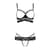 Комплект білизни Passion Exclusive SARIA SET OpenBra XXL/XXXL black, стрепи, відкритий ліф, стрінги