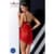 Прозорий пеньюар з відкритими грудьми CHERRY CHEMISE red S/M - Passion Exclusive, трусики
