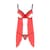 Прозорий пеньюар з відкритими грудьми CHERRY CHEMISE red XXL/XXXL - Passion Exclusive, трусики