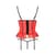 Корсет з відкритими грудьми CHERRY CORSET red L/XL - Passion Exclusive, трусики, пажі, стрепи, оборк