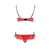Комплект білизни Passion Exclusive CHERRY SET OpenBra S/M, red, відкритий ліф, трусики-спідничка