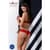 Комплект білизни Passion Exclusive CHERRY SET OpenBra S/M, red, відкритий ліф, трусики-спідничка