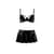 Комплект білизни під латекс Passion DEBY SET L/XL, black, ліф, міні-спідничка, стрінги