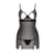 Прозора сорочка приталена Passion QUENTRIS CHEMISE L/XL, black, трусики