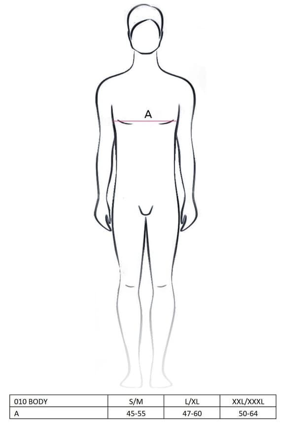 Чоловічий боді з високим вирізом стегна Passion 010 BODY black L/XL