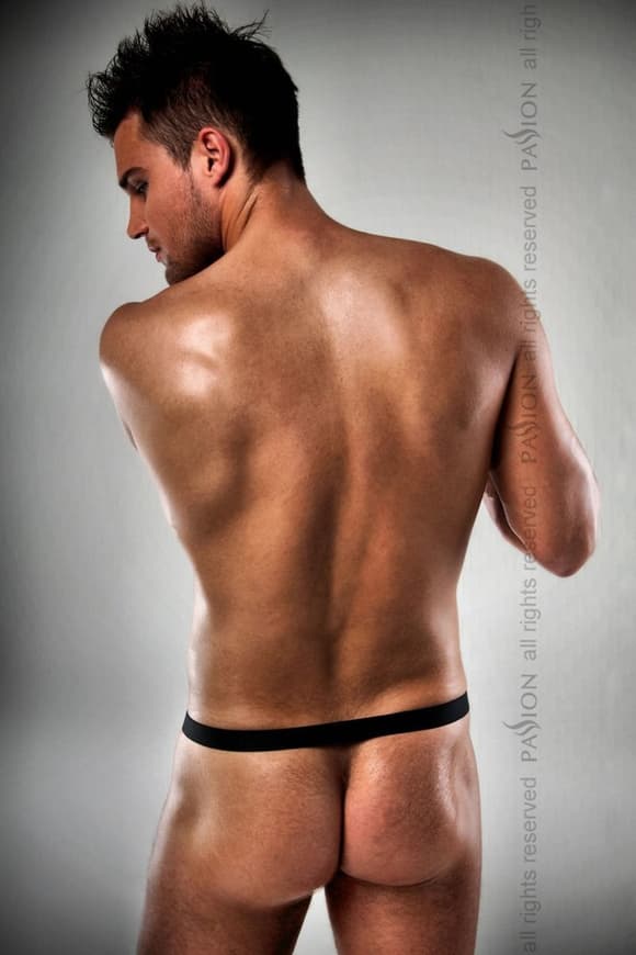 Розпродаж!!! Чоловічі стрінги з блискучим гульфіком Passion 015 THONG silver XXL/XXXL