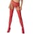 Еротичні колготки-бодістокінг Passion S003 red, імітація мереживних панчіх та трусиків