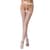 Еротичні колготки-бодістокінг Passion S004 white, імітація високих панчіх та тоненького пояска