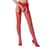 Еротичні колготки-бодістокінг Passion S006 red, імітація панчіх у велику сітку та пояса