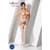 Сітчасті колготки-бодістокінги Passion S013 One Size, White, імітація панчіх та пояса з гартерами