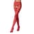 Сітчасті колготки з відкритим доступом Passion S015 One Size, Red, імітація панчіх і трусиків