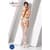 Сітчасті панчохи-стокінги Passion S016 One Size, White, імітація ажурного пояса з гартерами