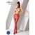 Сітчасті колготки-бодістокінги Passion S019 One Size, Red, імітація трусиків, відкритий доступ