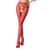Сітчасті колготки-бодістокінги Passion S019 One Size, Red, імітація трусиків, відкритий доступ