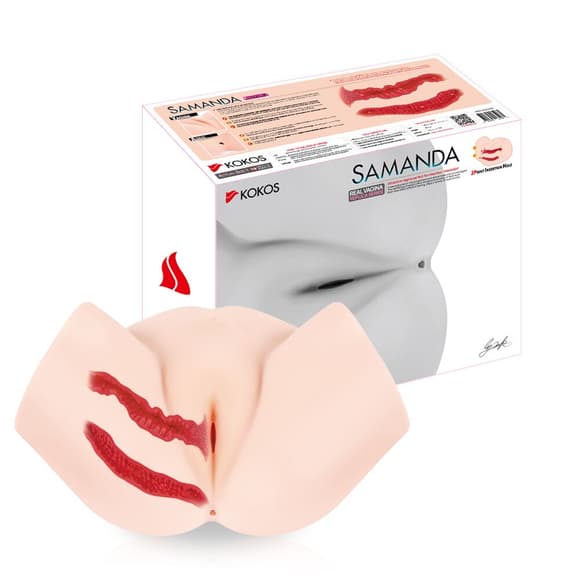 Мастурбатор-полуторс Kokos Samanda, два входа: вагина и попка