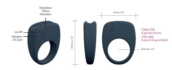 Ерекційне кільце Dorcel Mastering з вібрацією, перезаряджається 