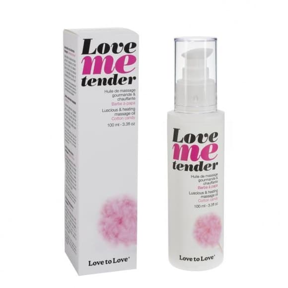 Розпродаж!!! Масажна олія Love To Love - Love Me Tender Cotton candy, 100 мл (термін 03.2027)