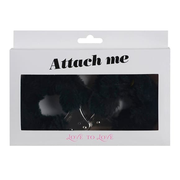Наручники з плюшевим оздобленням Love To Love ATTACH ME Black