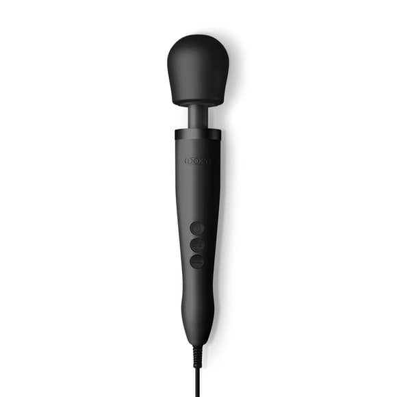 Вібромасажер DOXY Original Black, дуже потужний, живлення 220В, пульсівні вібрації