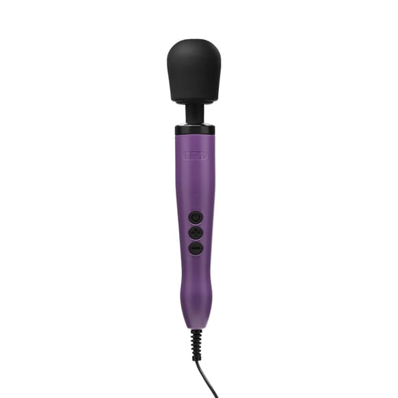 Вібромасажер DOXY Original Purple, дуже потужний, живлення 220В, пульсівні вібрації