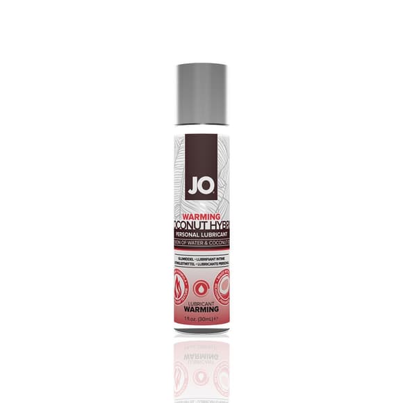 Розігрівальна змазка-крем з кокосовою олією JO Coconut Hybrid WARMING (30 мл) біла