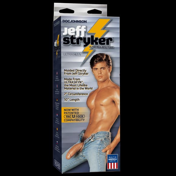 Фаллоимитатор Doc Johnson Jeff Stryker White - ULTRASKYN, диаметр 5,4см, Vac-U-Lock