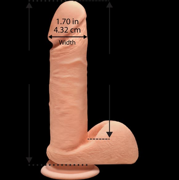 Фаллоимитатор Doc Johnson The D - Perfect D - 7 Inch With Balls - ULTRASKYN, диаметр 4,5