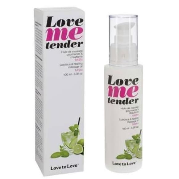 Масажна олія Love To Love - Love Me Tender, Mojito (100 мл), аромат мохіто, без парабенів