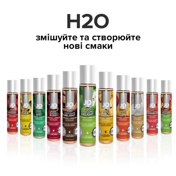 Розпродаж!!! Змазка на водній основі System JO H2O — Green Apple (120 мл) (термін 01.12.2023)