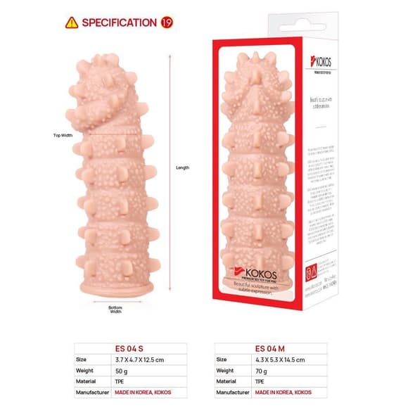 Насадка на член Kokos Extreme Sleeve ES.04 размер M (повреждена упаковка!!!)