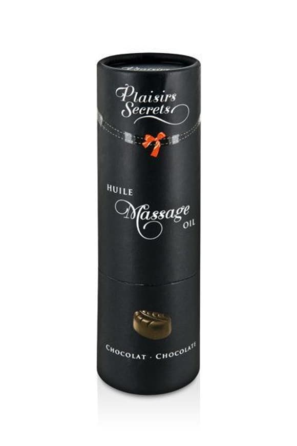 Масажна олія Plaisirs Secrets Chocolate (59 мл) з афродизіаками, їстівна, подарункове паковання
