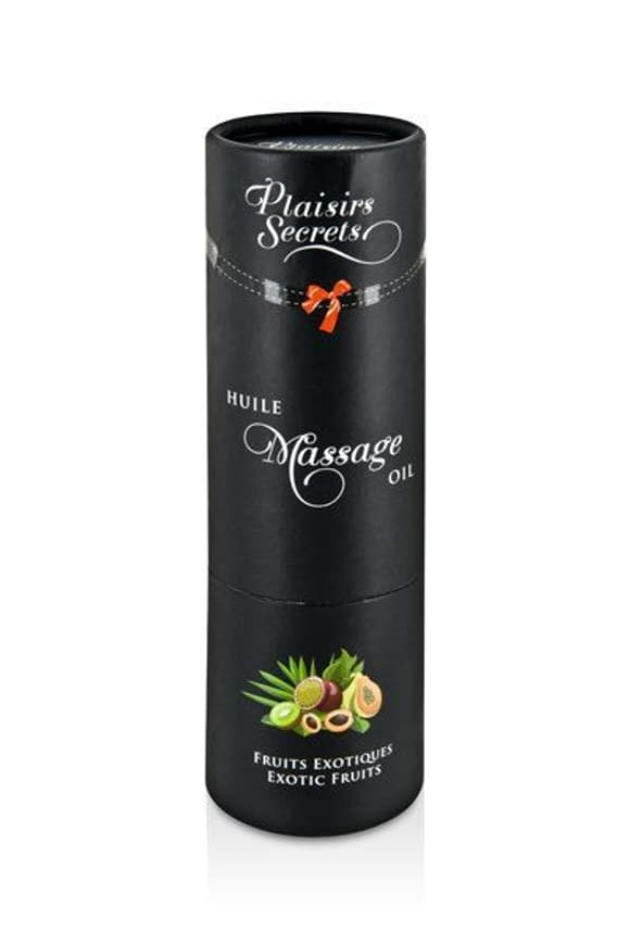 Масажна олія Plaisirs Secrets Exotic Fruits (59мл) з афродизіаками їстівна, подарункове паковання