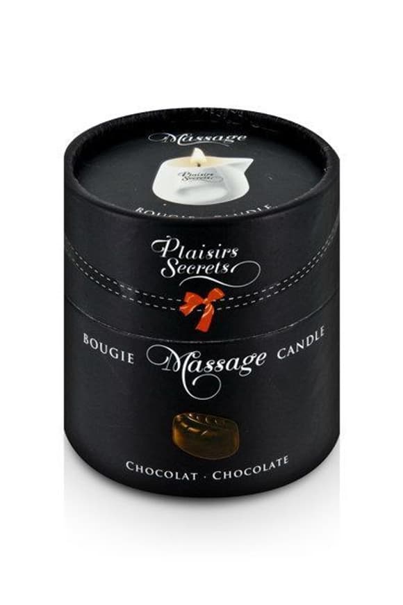 Массажная свеча Plaisirs Secrets Chocolate (80 мл) подарочная упаковка, керамический сосуд