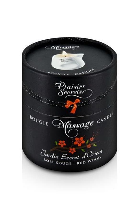 Массажная свеча Plaisirs Secrets Red Wood (80 мл) подарочная упаковка, керамический сосуд