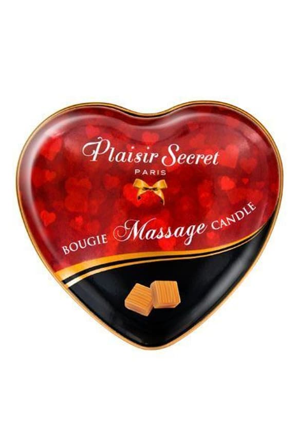 Розпродаж!!! Масажна свічка-серце Plaisirs Secrets Caramel (35 мл) (термін 04.2026)