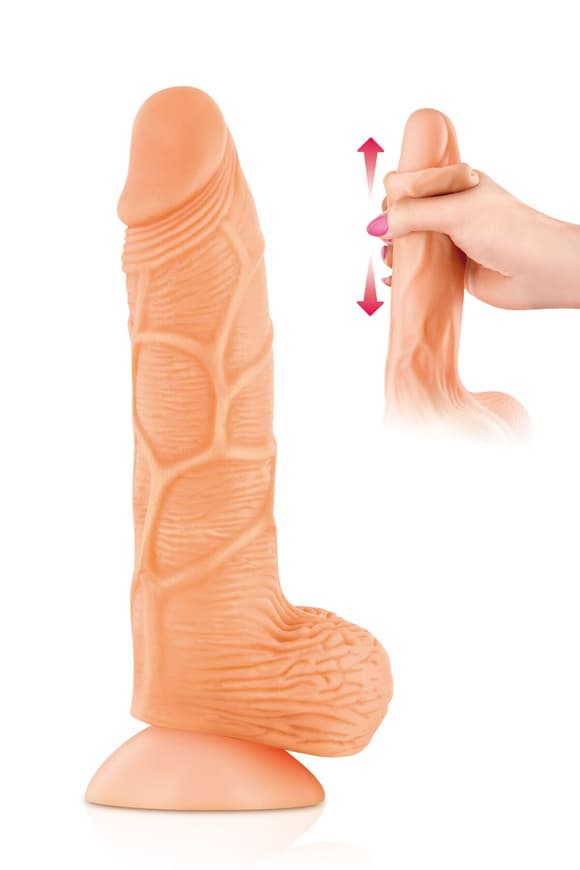 Фаллоимитатор с подвижной крайней плотью Real Body — Real Brad, диаметр 4 см, TPE