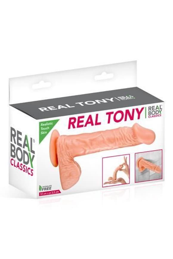 Фалоімітатор Real Body — Real Tony Flash, TPE, діаметр 3,5 см