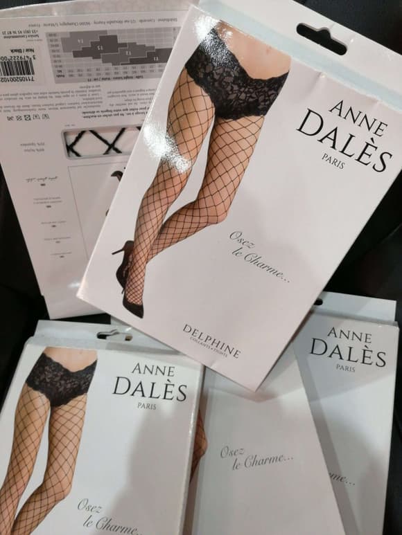 Чулки Anne De Ales DELPHINE T1 Black (мятая упаковка)