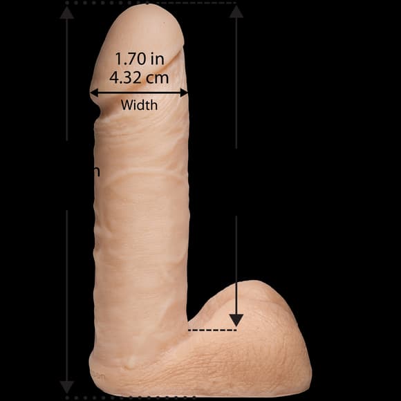 Фаллоимитатор Doc Johnson Platinum TRUSKYN - The Tru Ride 6 Inch, диаметр 4,3см, двухслойный силикон