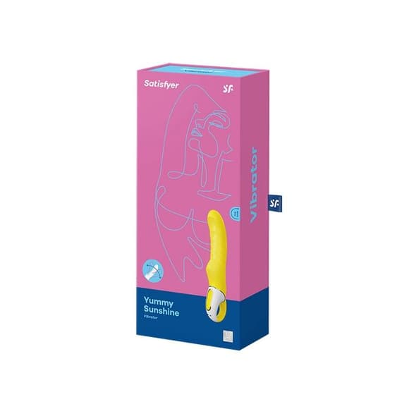  Потужний вібратор Satisfyer Vibes Yummy Sunshine з гнучким стовбуром і стимул. рельєфом, 12 режимів